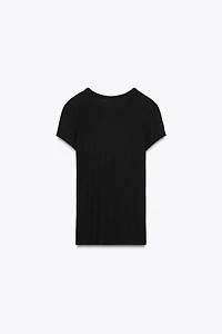 SHORT SLEEVE VISCOSE T-SHIRT