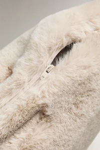 FAUX FUR THROW PILLOW COVER
