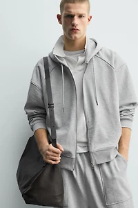 SWEAT HOODIE BOXY FIT ZIPPÉ