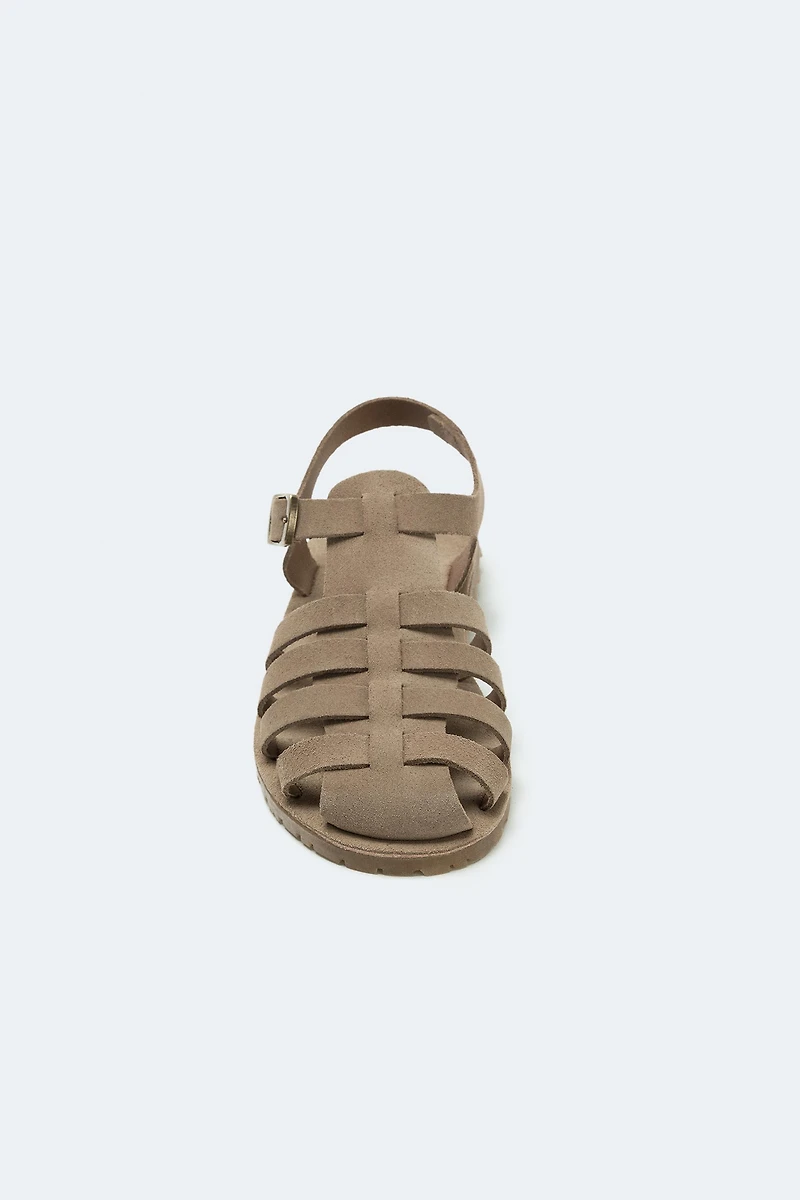 SANDALES STYLE PLAGE EN CUIR
