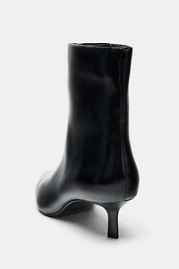 KITTEN HEEL ANKLE BOOTS