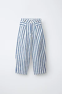 STRIPED BARREL PANTS
