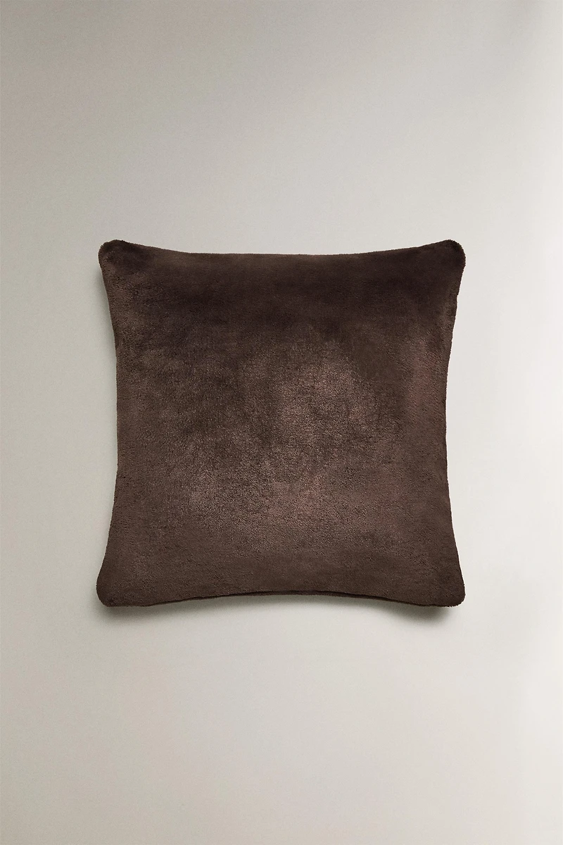 FAUX FUR THROW PILLOW COVER
