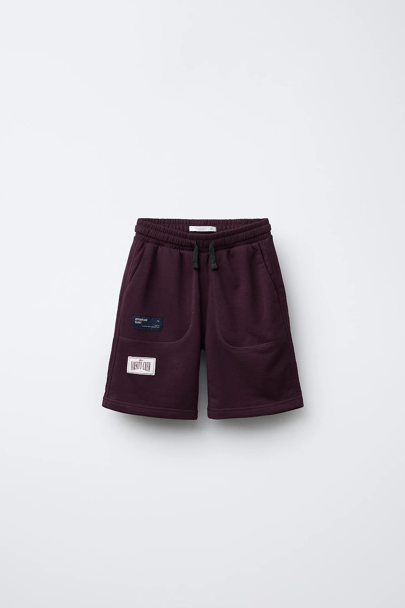 LABEL JOGGING BERMUDA SHORTS