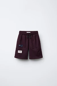 LABEL JOGGING BERMUDA SHORTS