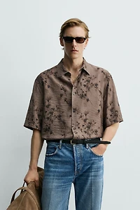 FLOWY ABSTRACT PRINT SHIRT