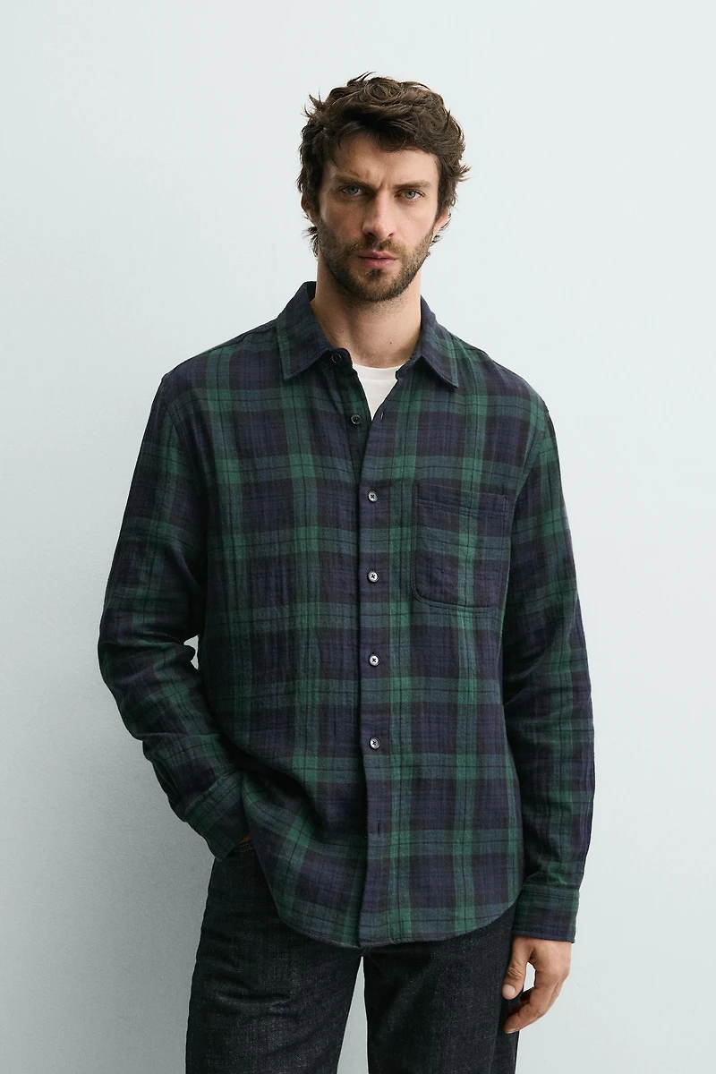CHECKERED STRUCTURE SHIRT