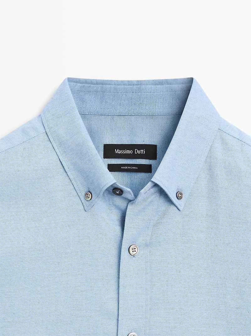Soft regular fit melange shirt