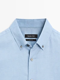Soft regular fit melange shirt