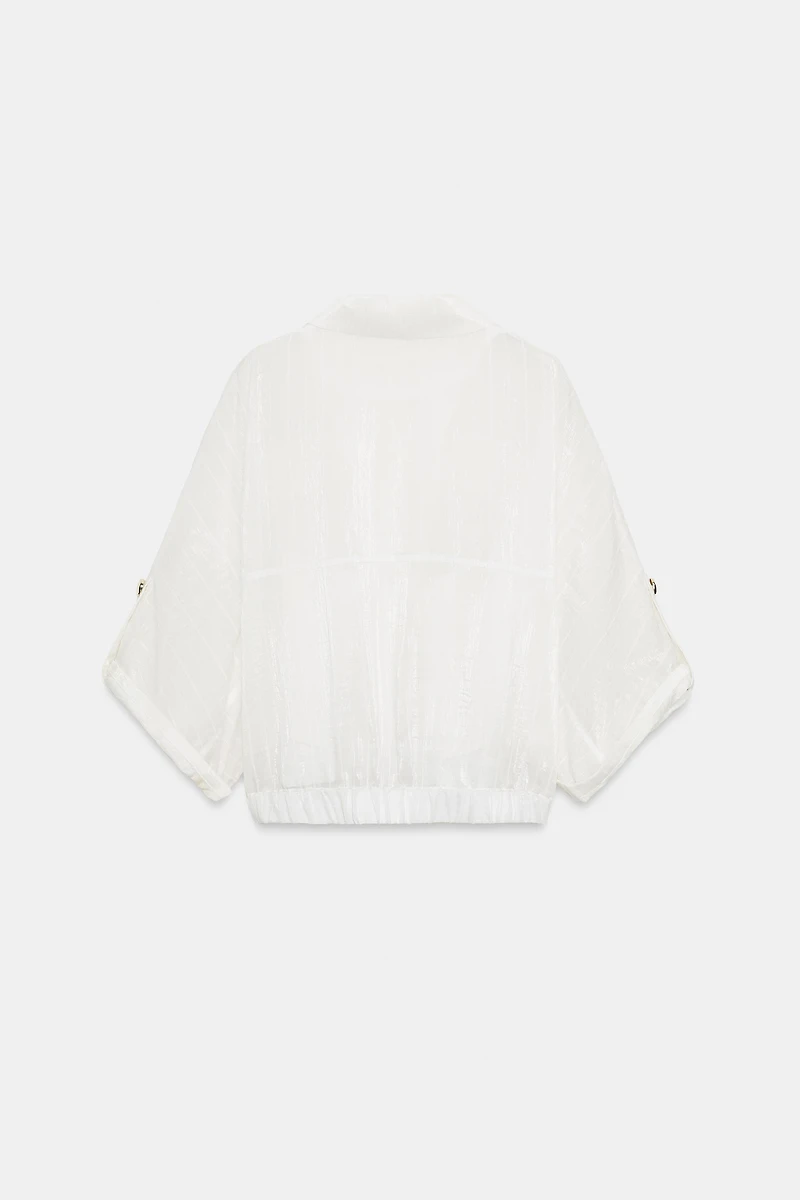 BLOUSE SAFARI MANCHES RETROUSSÉES