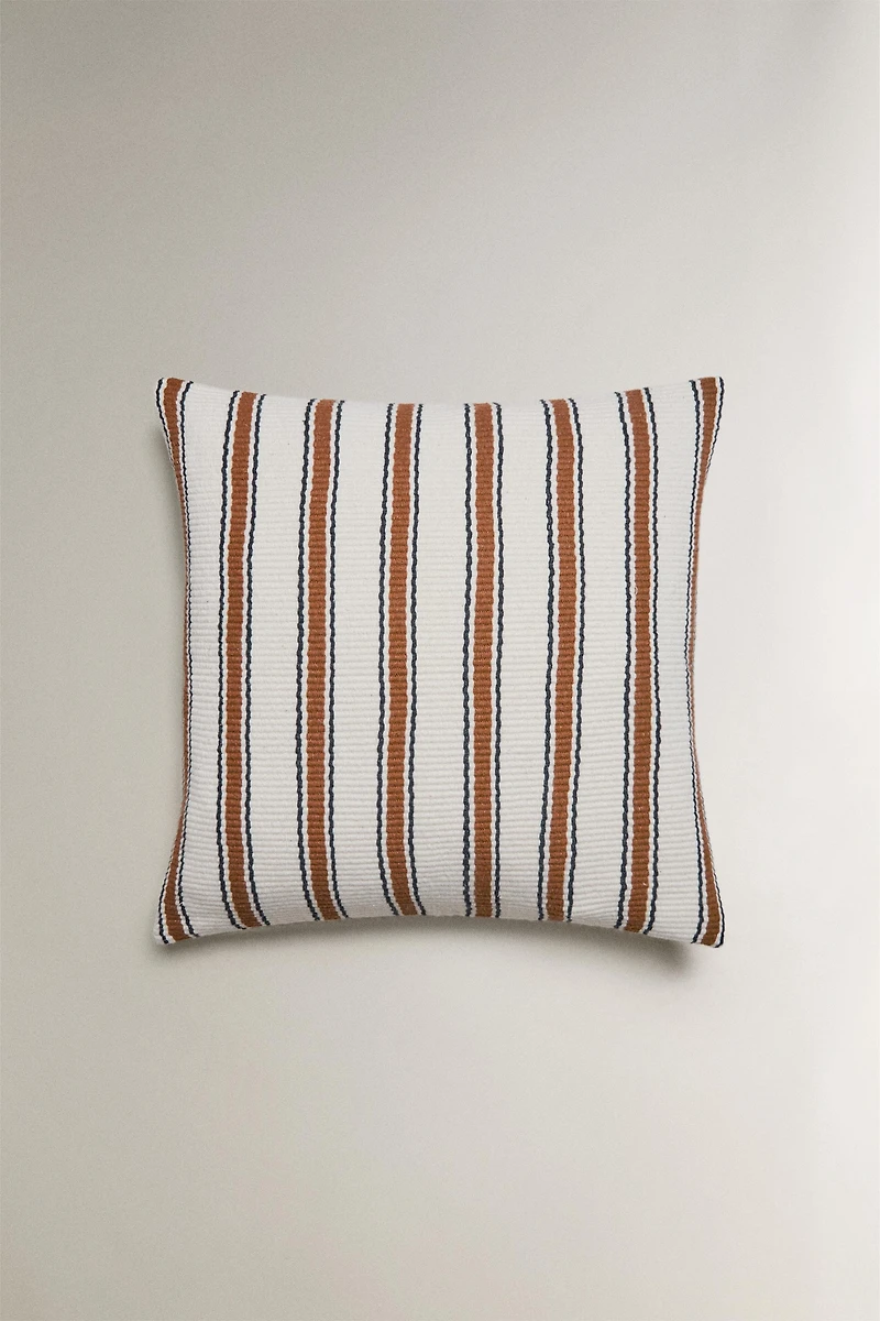 STRIPED THROW PILLOW COVER