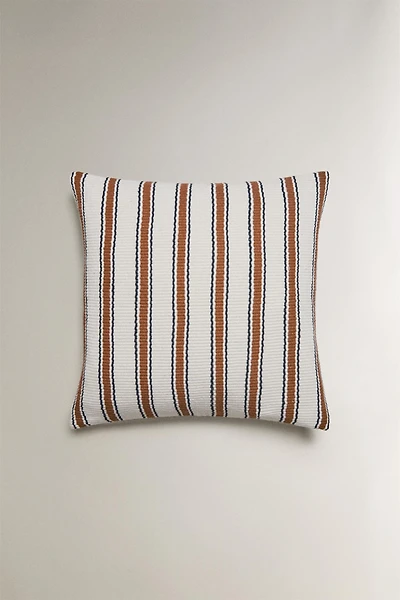 STRIPED THROW PILLOW COVER