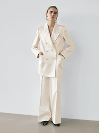 Satin blazer with buttons - STUDIO