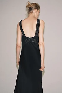 SATIN LACE DRESS ZW COLLECTION