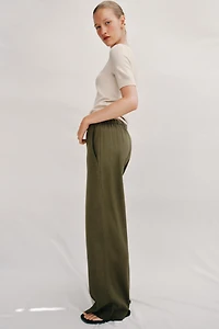 LINEN STRAIGHT LEG PANTS