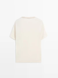 Short sleeve T-shirt with contrast seam detail