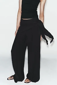 WIDE LEG SCARF PANTS
