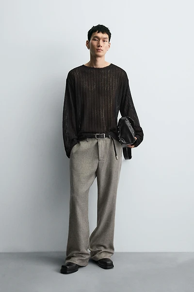 PULLOVER OPENWORK KNIT SWEATER