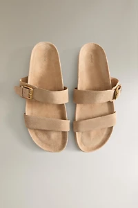 SANDALES CUIR BOUCLE