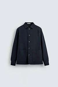 TEXTURED REGULAR FIT OVERSHIRT