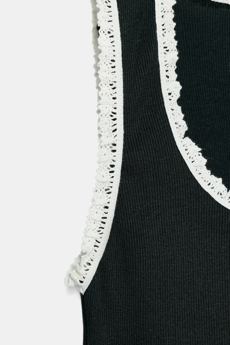 COMBINATION LACE TOP