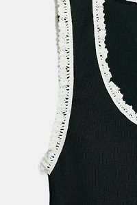 COMBINATION LACE TOP