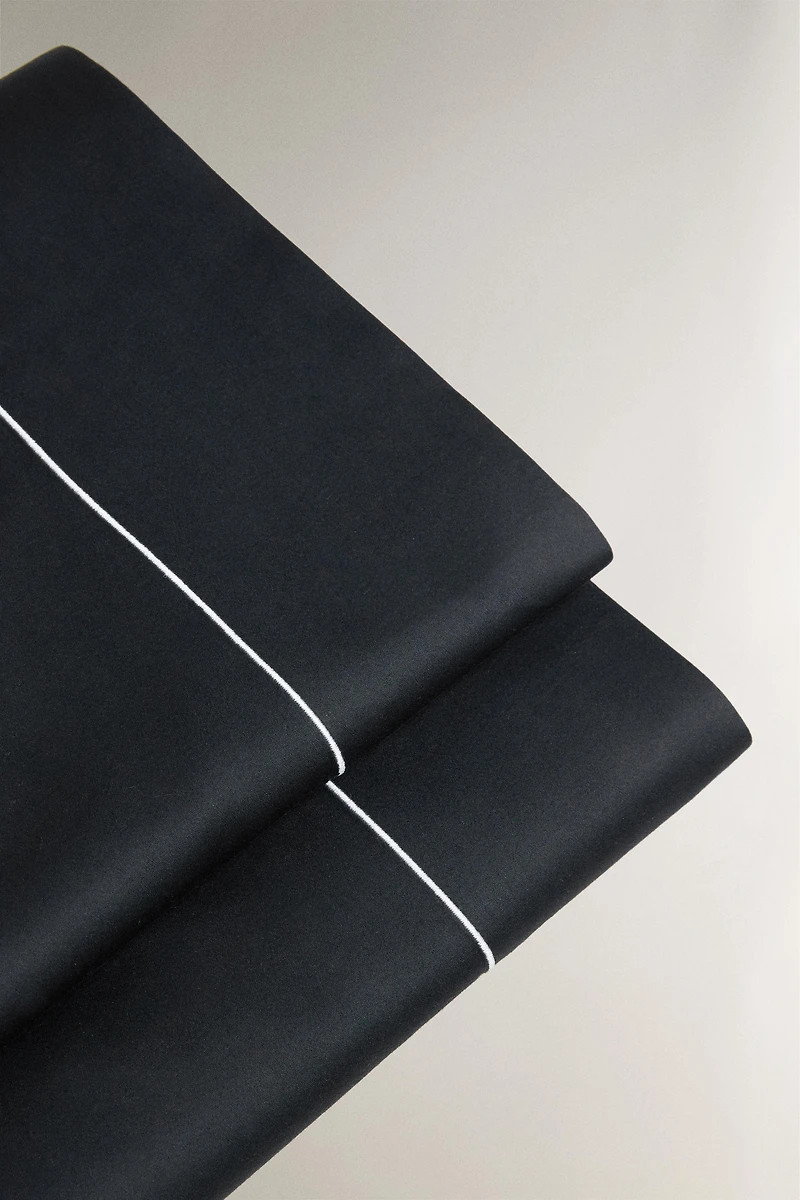 SCALLOPED SATEEN FLAT SHEET (500 THREAD COUNT)