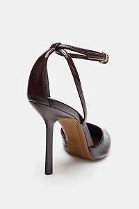 STRAPPY PATENT FINISH SLINGBACK SHOES
