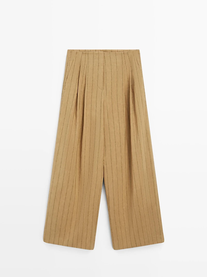 Pantalon wide leg à pinces
