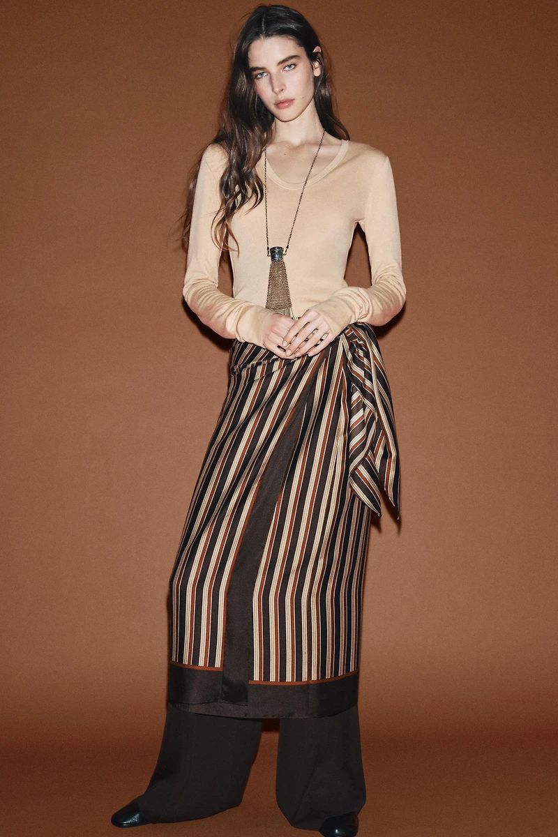 STRIPED PAREO SKIRT ZW COLLECTION