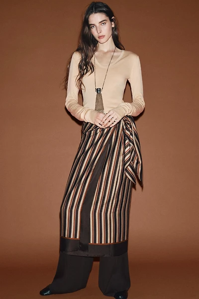 STRIPED PAREO SKIRT ZW COLLECTION