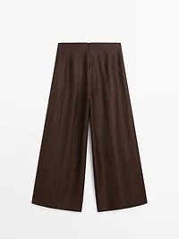 Wide-leg linen blend trousers - Studio