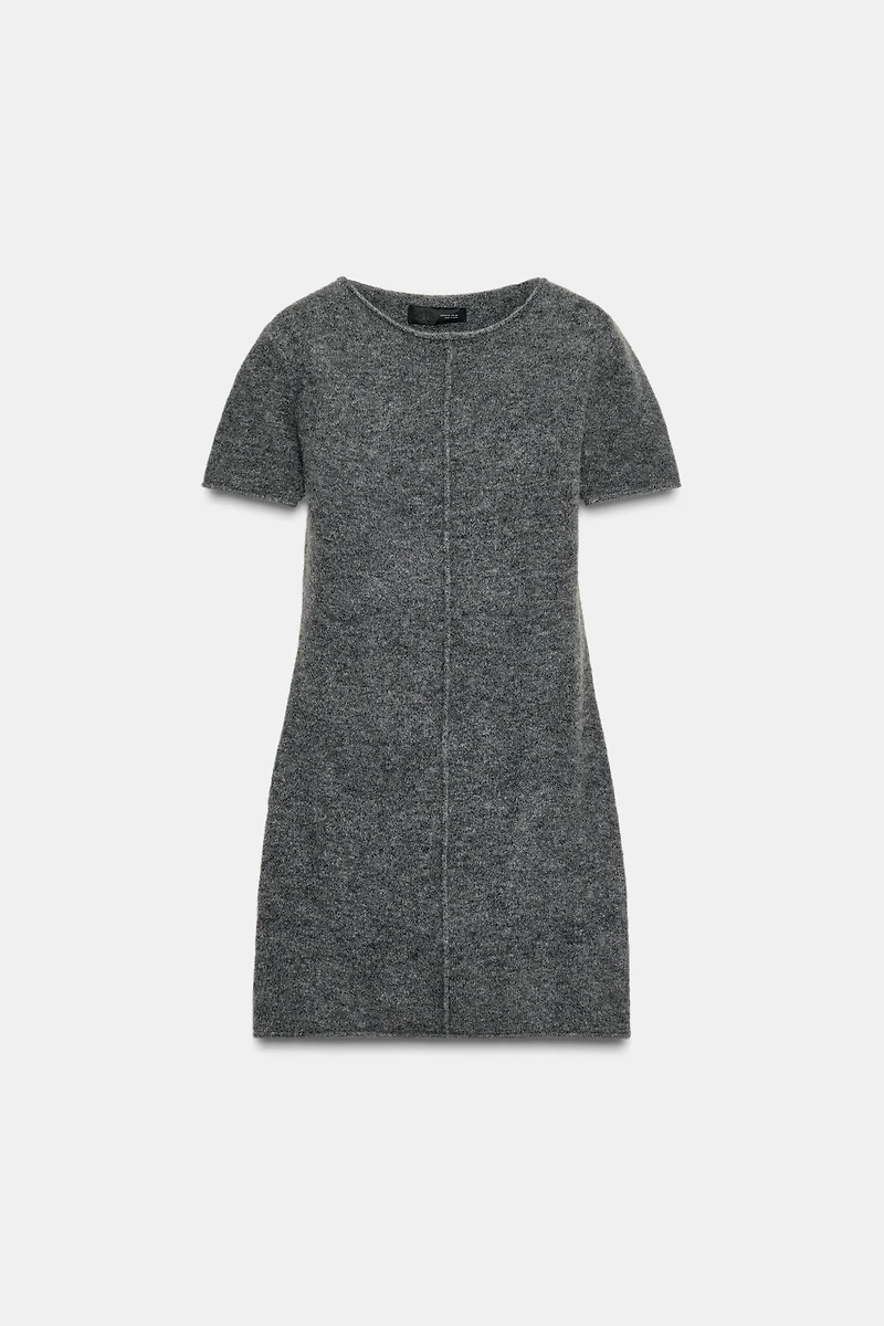 SOFT KNIT MINI DRESS WITH SEAM DETAIL
