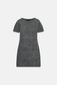 SOFT KNIT MINI DRESS WITH SEAM DETAIL