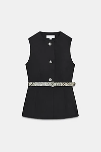 BELTED VEST