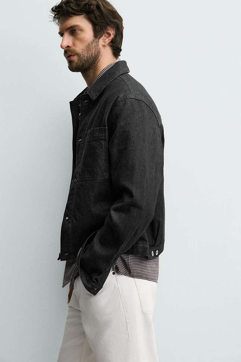 QUILTED DENIM OVERSHIRT