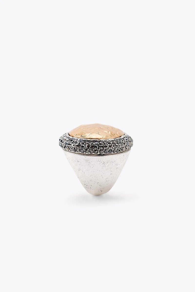 GLITTER TEXTURE MAXI RING