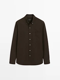 Regular-fit shirt with pocket