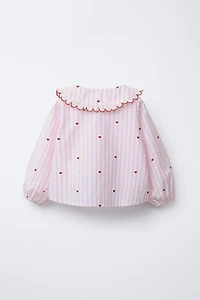 STRIPED AND HEART SHIRT