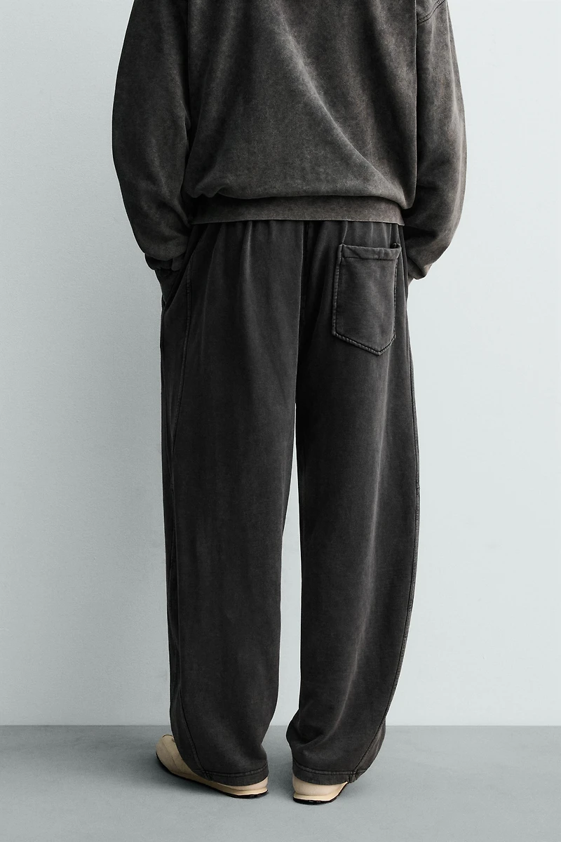 WASHED BALLOON FIT JOGGING PANTS