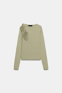 FLORAL WOOL SWEATER