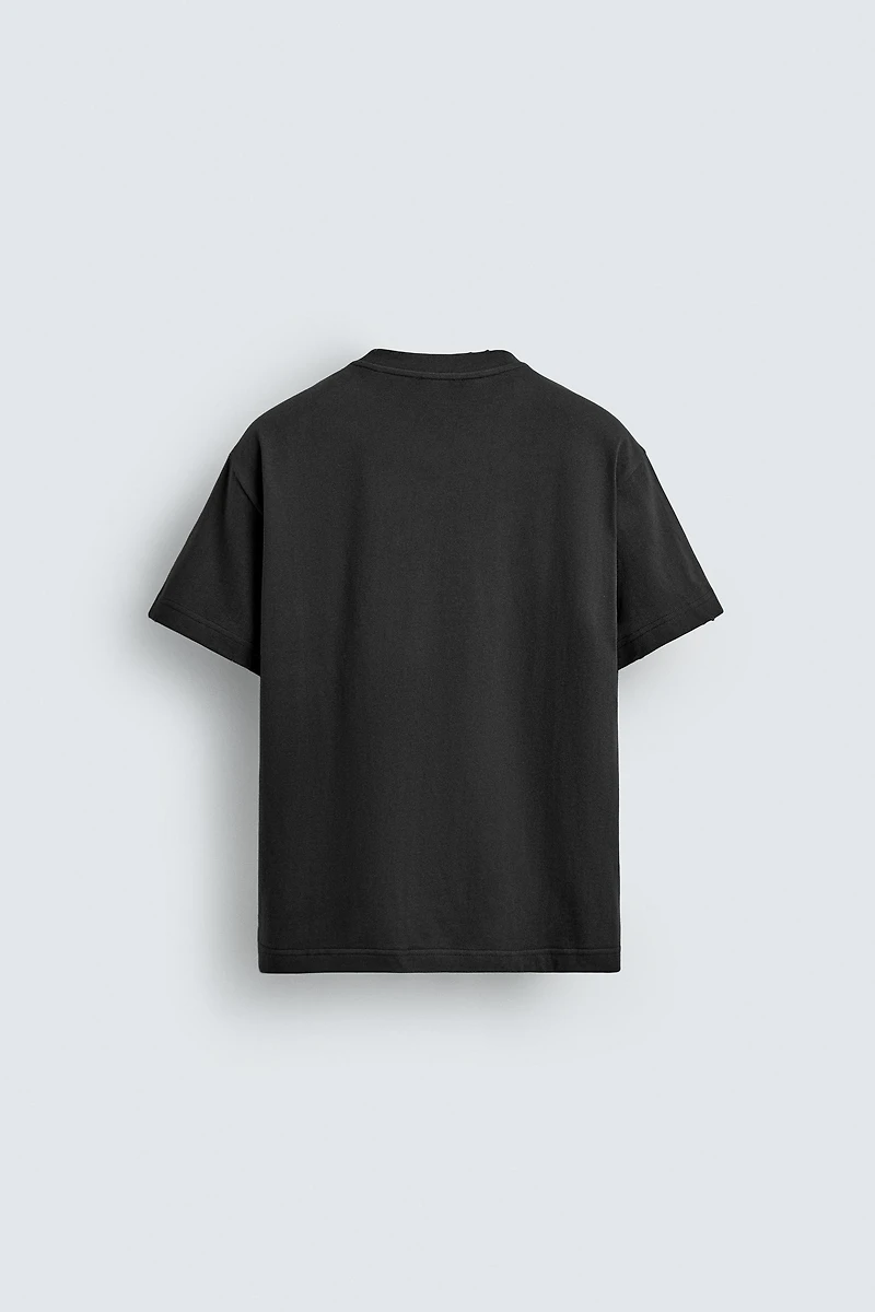 WASHED TEXT CROPPED FIT T-SHIRT