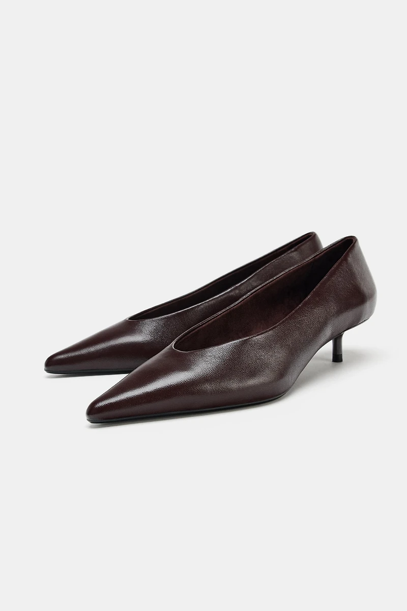 CHAUSSURES À TALONS KITTEN EN CUIR