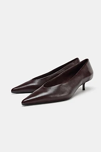 CHAUSSURES À TALONS KITTEN EN CUIR