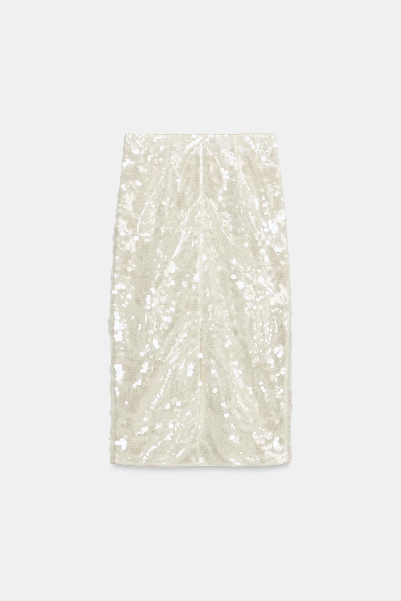 ZW COLLECTION SEQUIN MIDI SKIRT