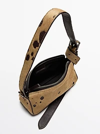 Animal print fur mini bag