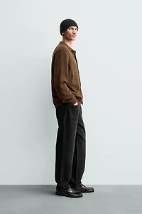 WOOL - ALPACA KNIT OVERSHIRT ORIGINS