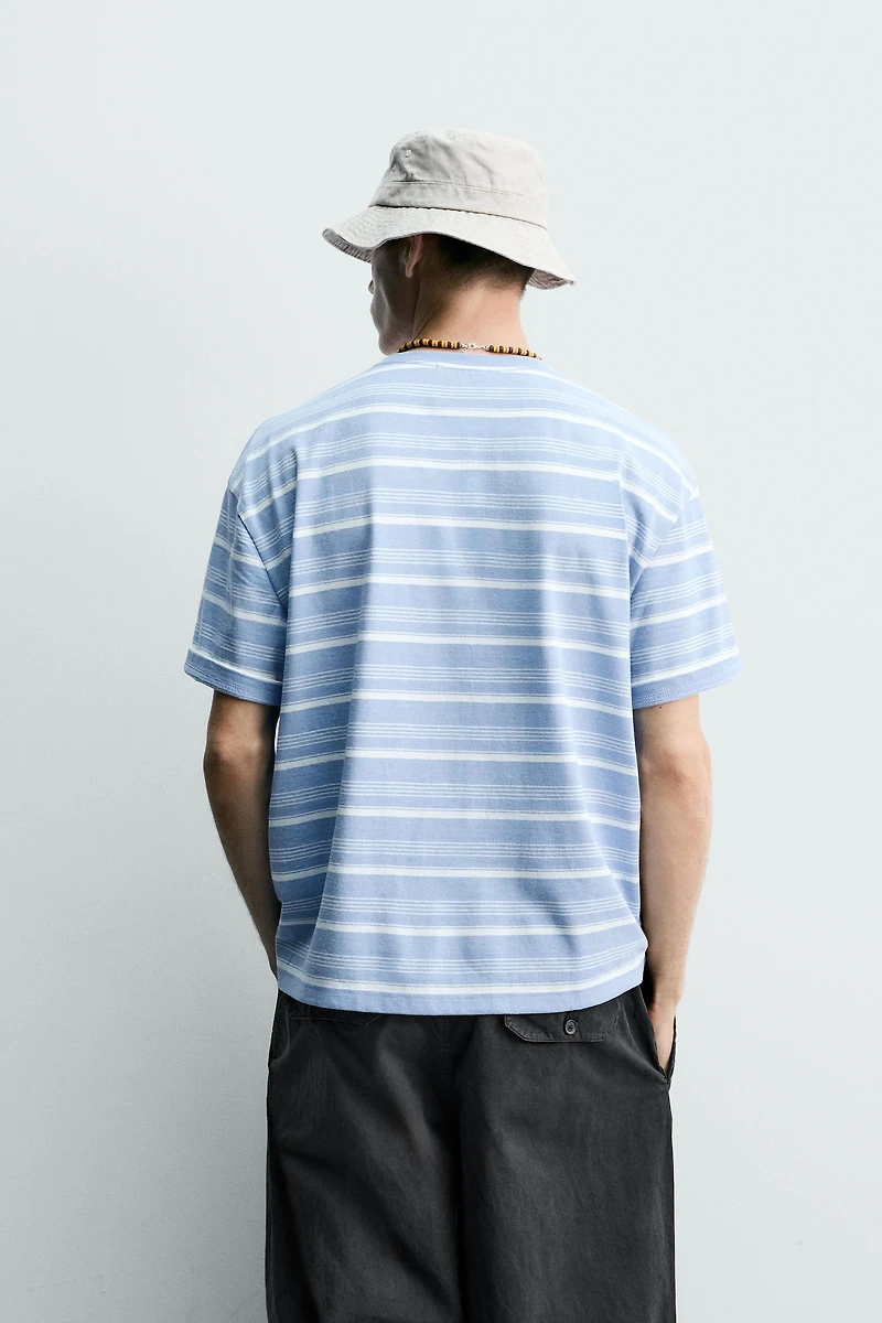 WASHED STRIPED T-SHIRT