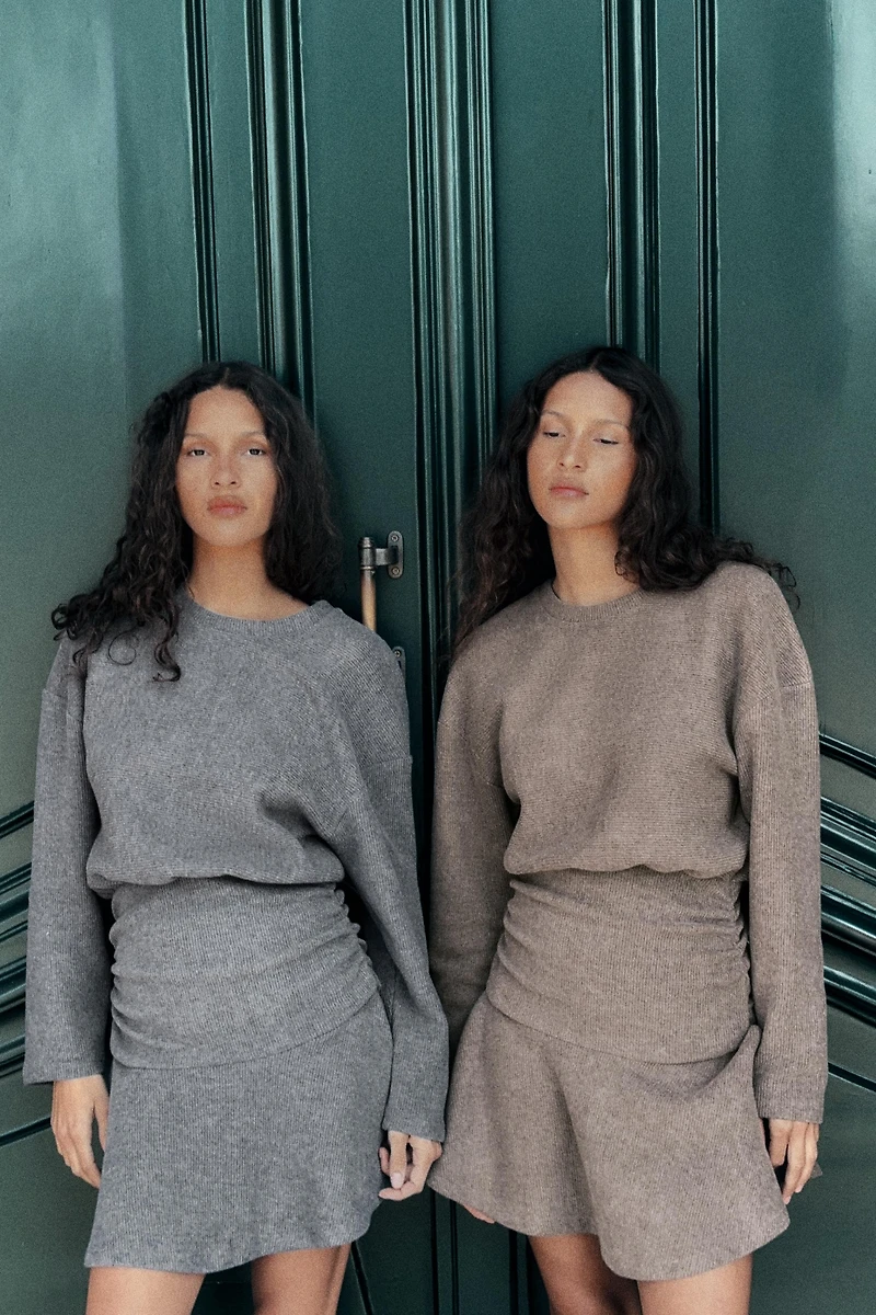 SOFT BELTED SWEATSHIRT DRESS