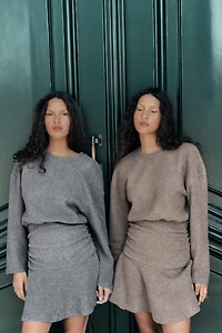 SOFT BELTED SWEATSHIRT DRESS